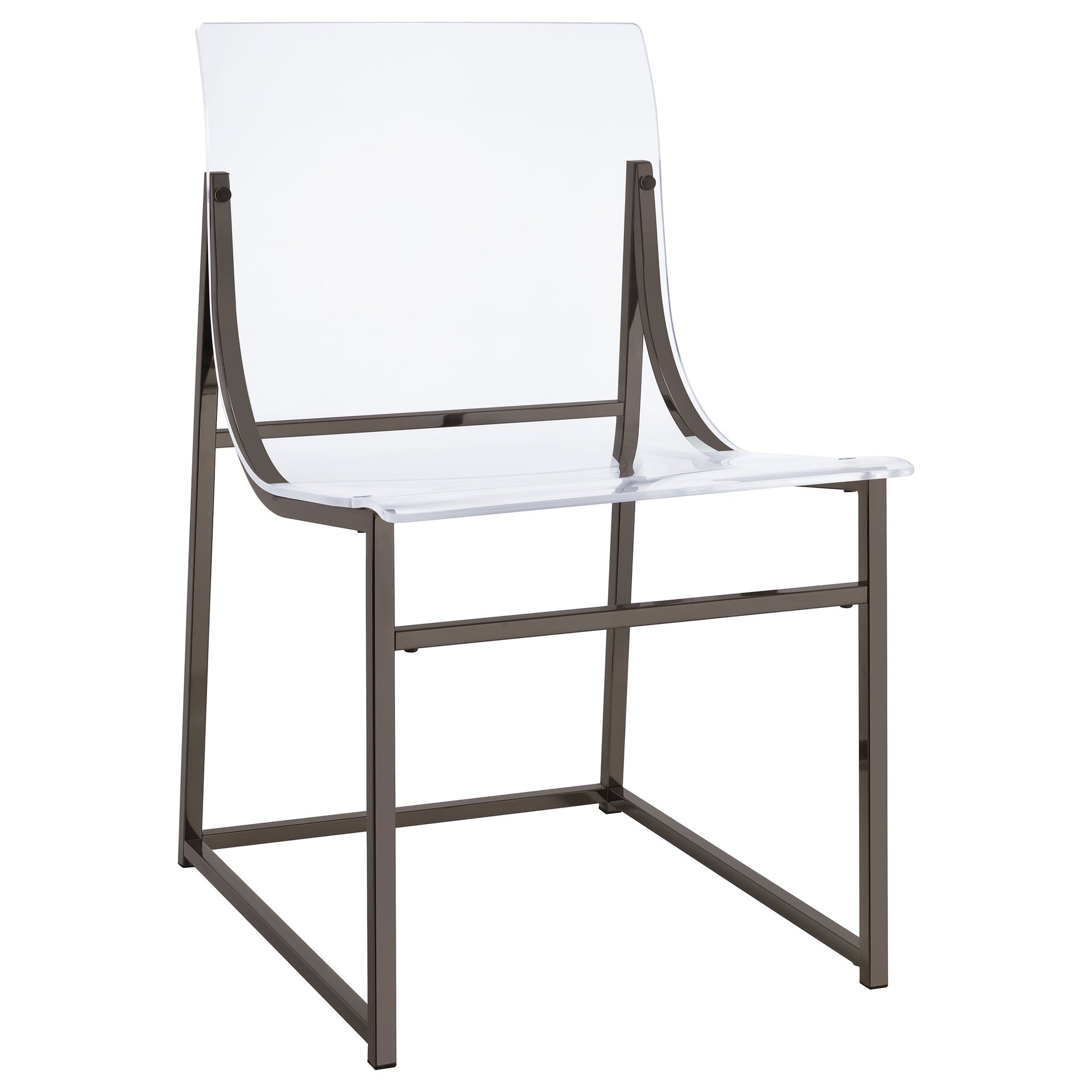 Fancher Black Nickel Acrylic Dining Side Chair (Set of 2)