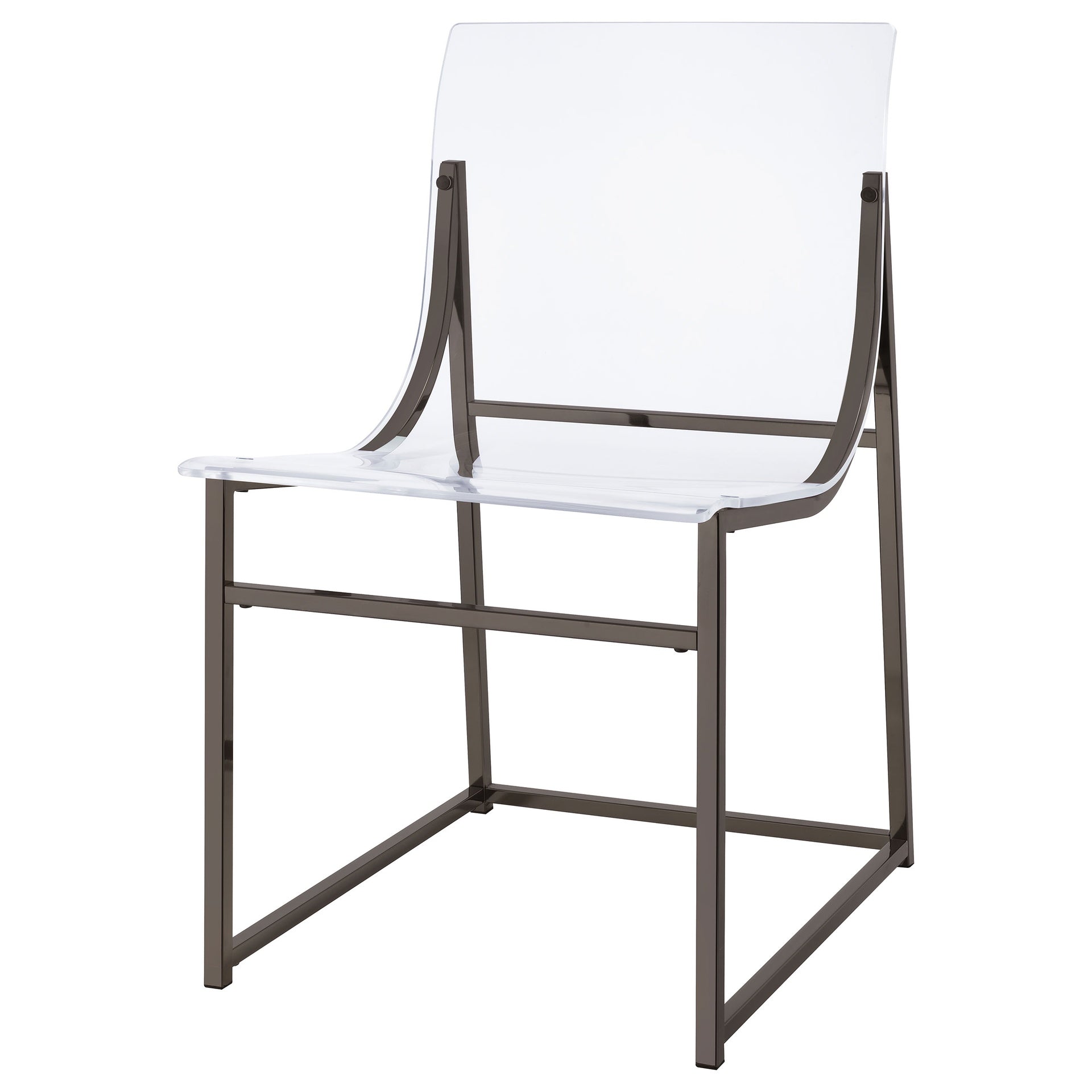 Fancher Black Nickel Acrylic Dining Side Chair (Set of 2)