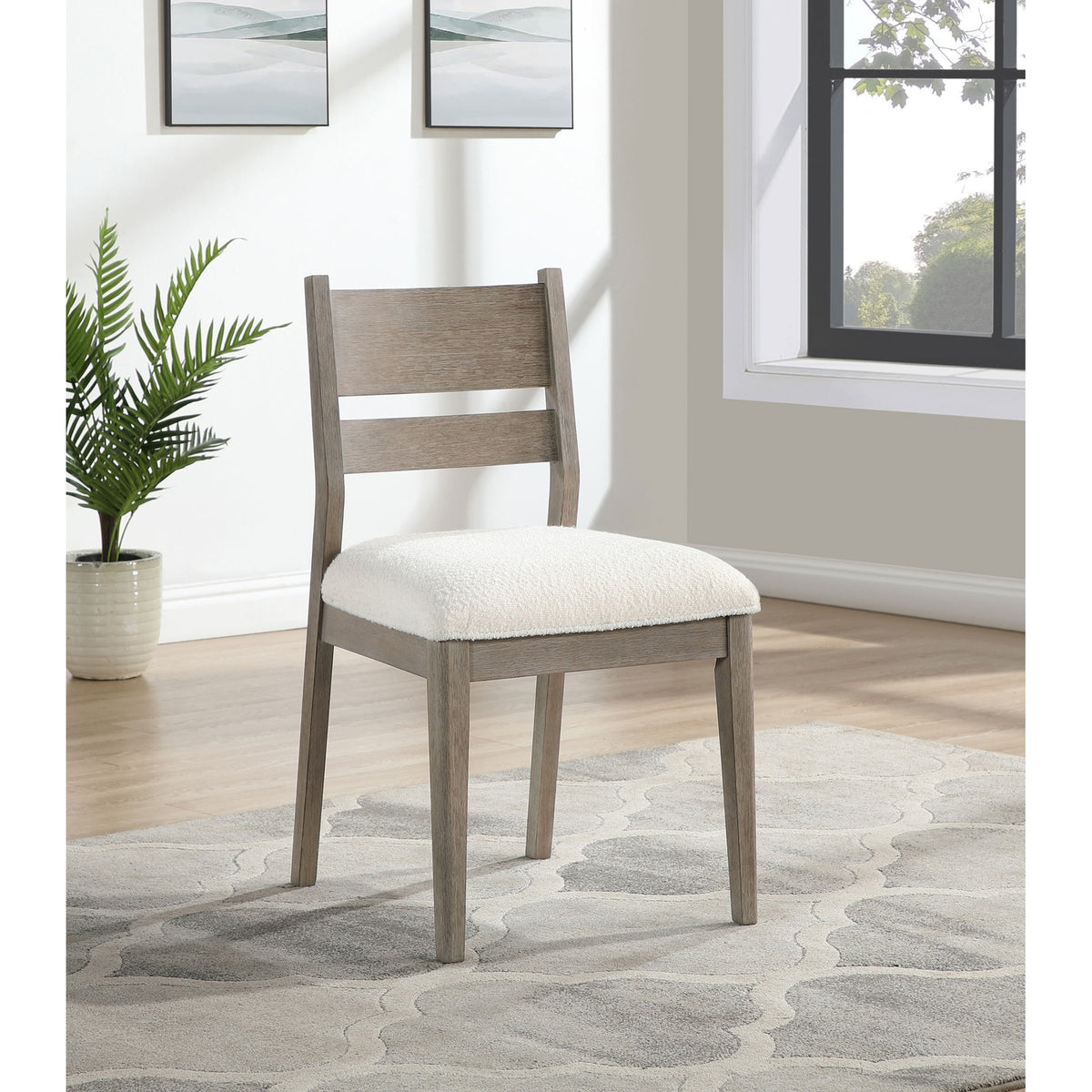 Medders Grey Medders Wood Dining Side Chair (Set of 2)