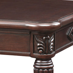 Espresso End Table with Turned Leg