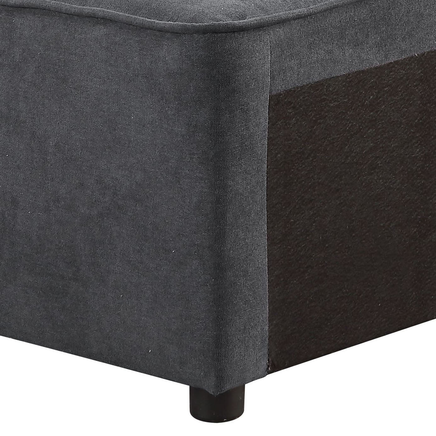 Grey Left Facing Loose Back Accent Chair