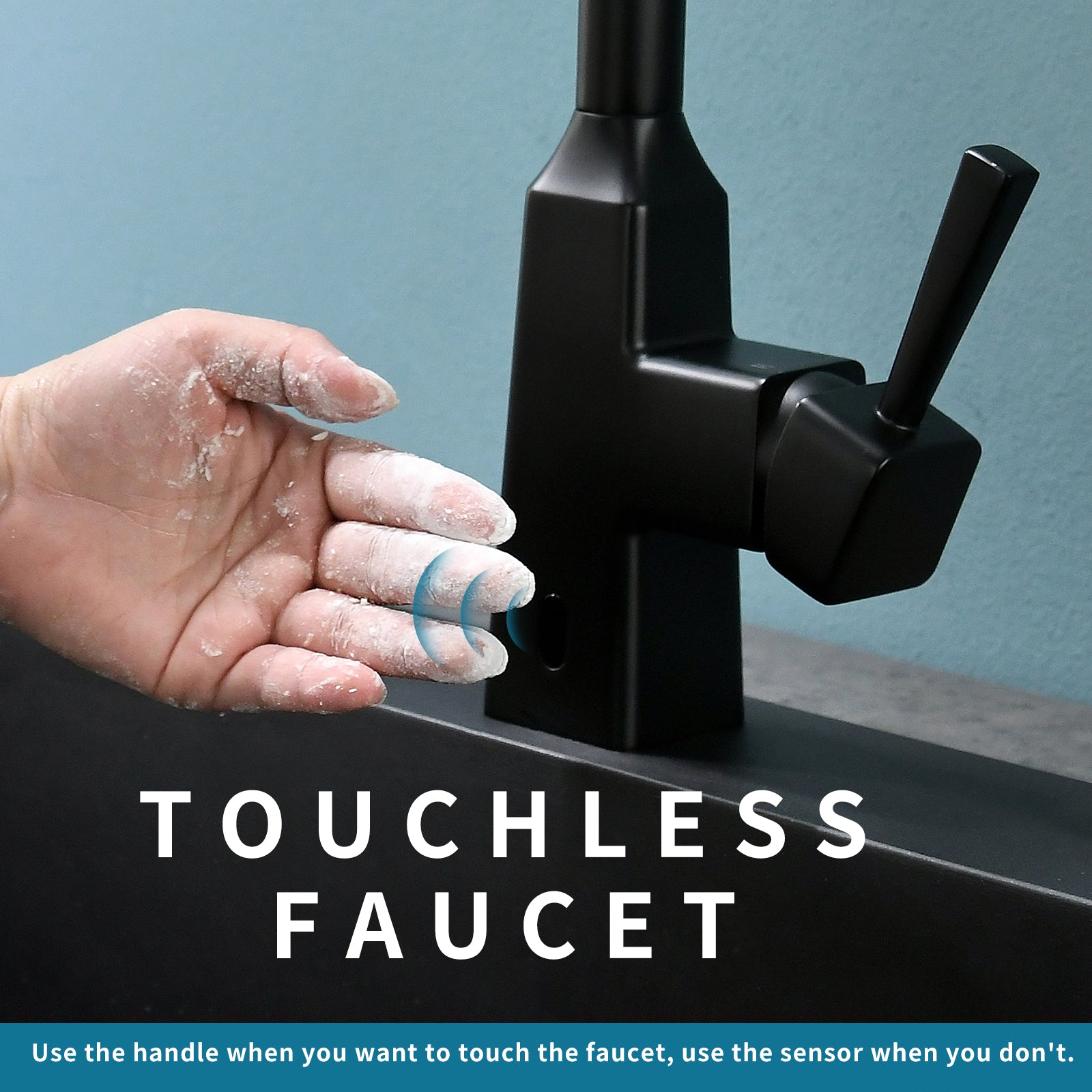 Touchless Kitchen Faucet,Hands Free Automatic Smart Kitchen Faucet