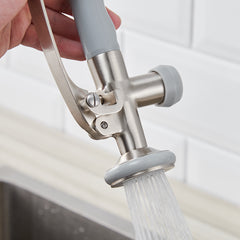 Commercial Kitchen Faucet Pull Down Sprayer Brushed Nickel,Single Handle Kitchen Sink Faucet