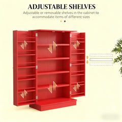 Large Kitchen Storage Cabinet,Kitchen Sideboard Cabinet,with Double Doors & 5-tier Shelving,for Home
