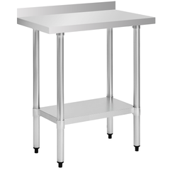18" x 30" 18-Gauge Stainless Steel Commercial Work Table with 4" Backsplash and Undershelf