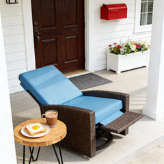 Rattan Chair,Outdoor Swivel Recliner Chair