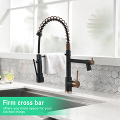 Commercial Kitchen Faucet with Pull Down Sprayer, Single Handle Single Lever Kitchen Sink Faucet