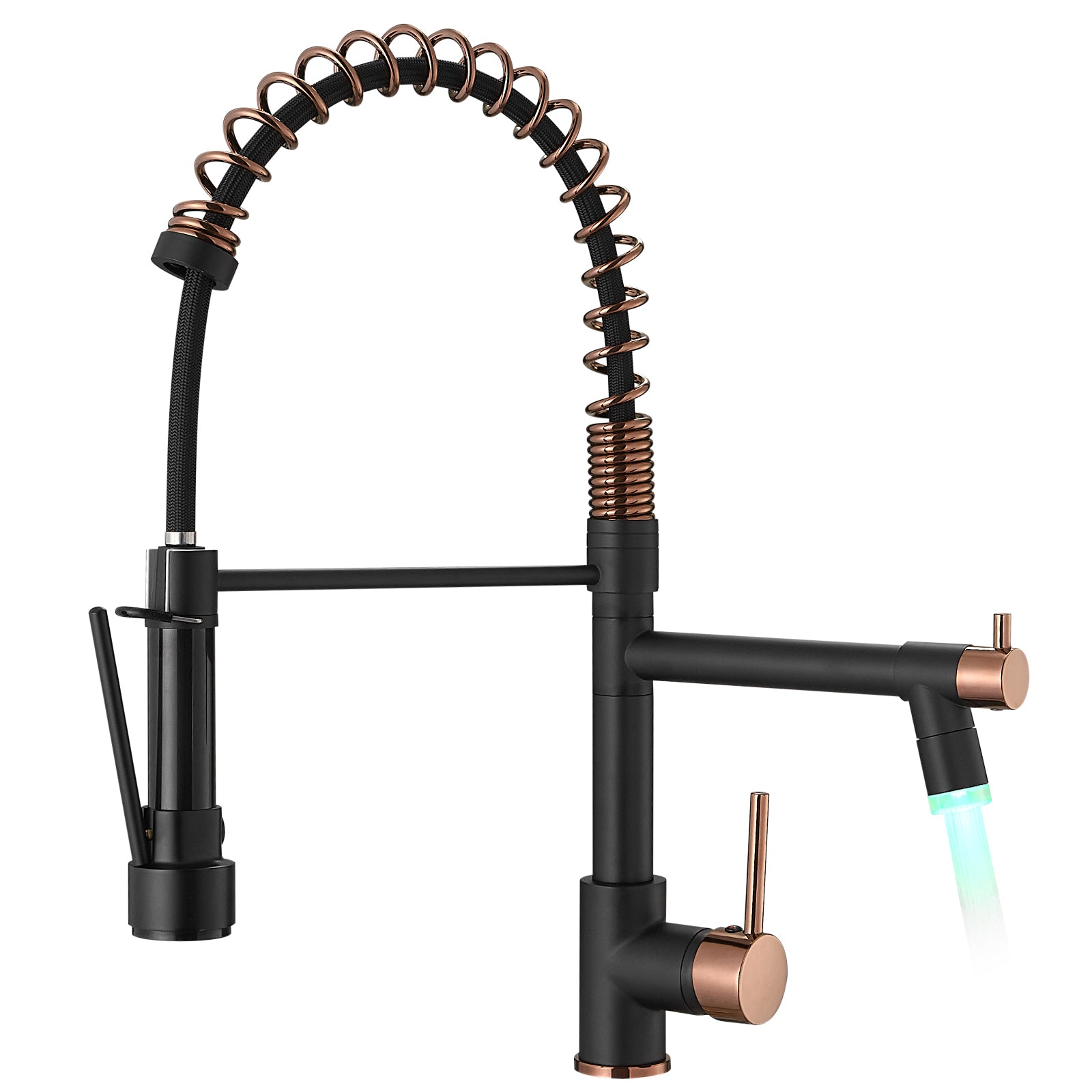 Commercial Kitchen Faucet with Pull Down Sprayer, Single Handle Single Lever Kitchen Sink Faucet