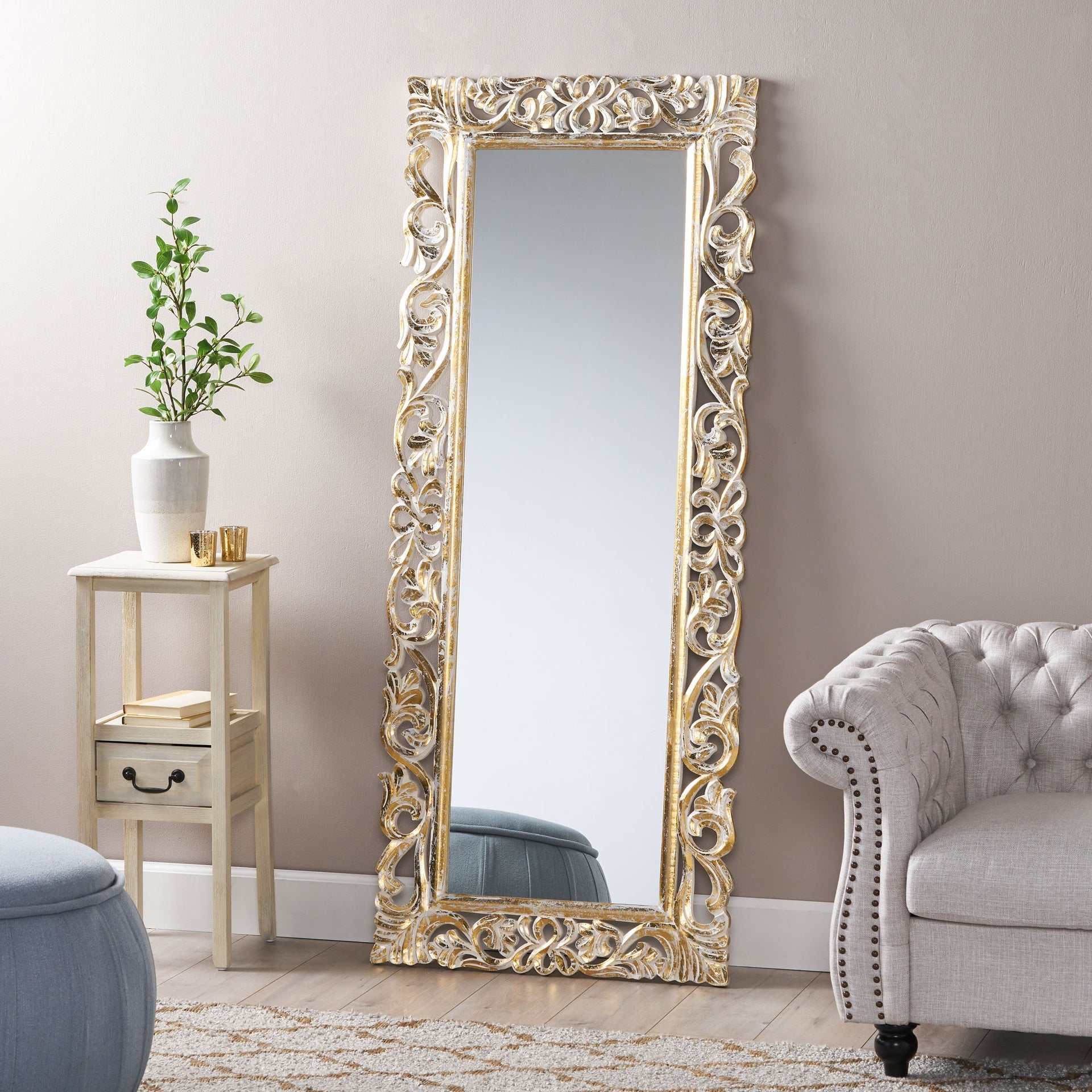RECTANGLE CARVED MIRROR