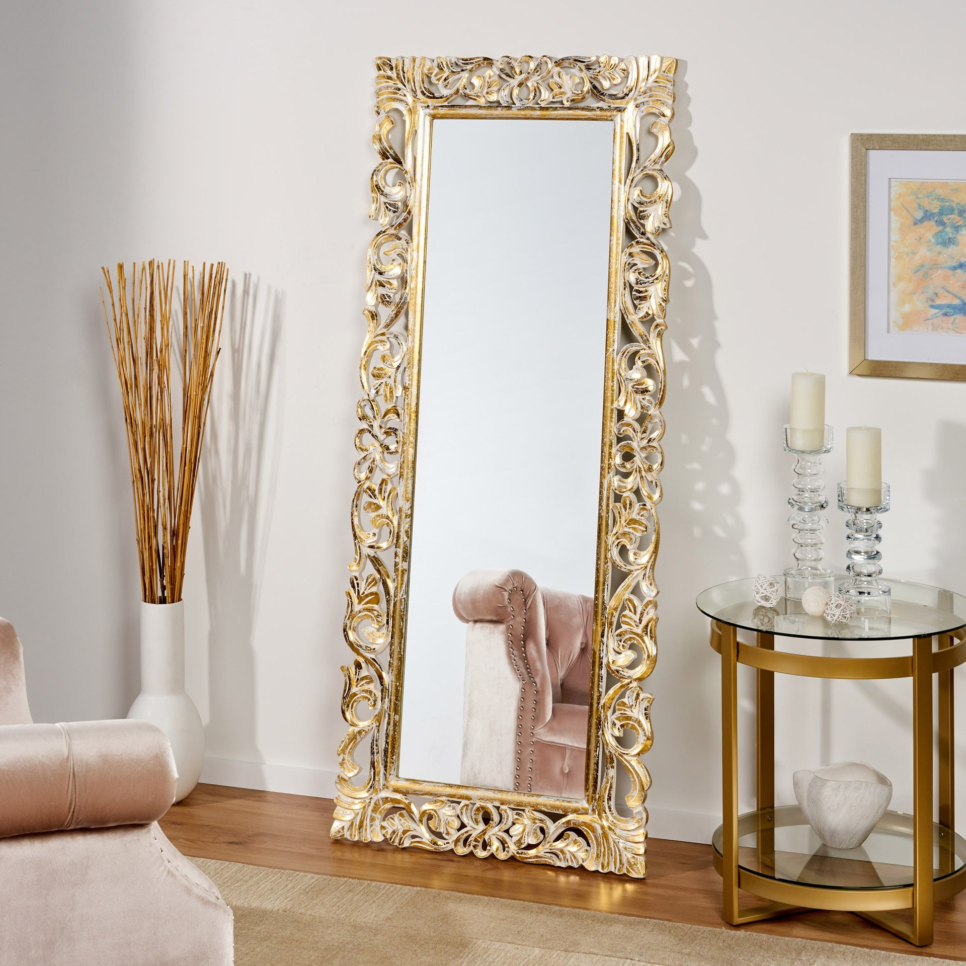 RECTANGLE CARVED MIRROR