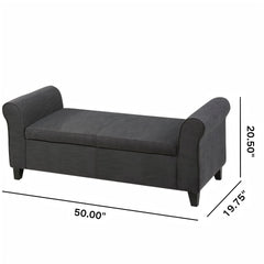 HAYES ARMED STORAGE BENCH