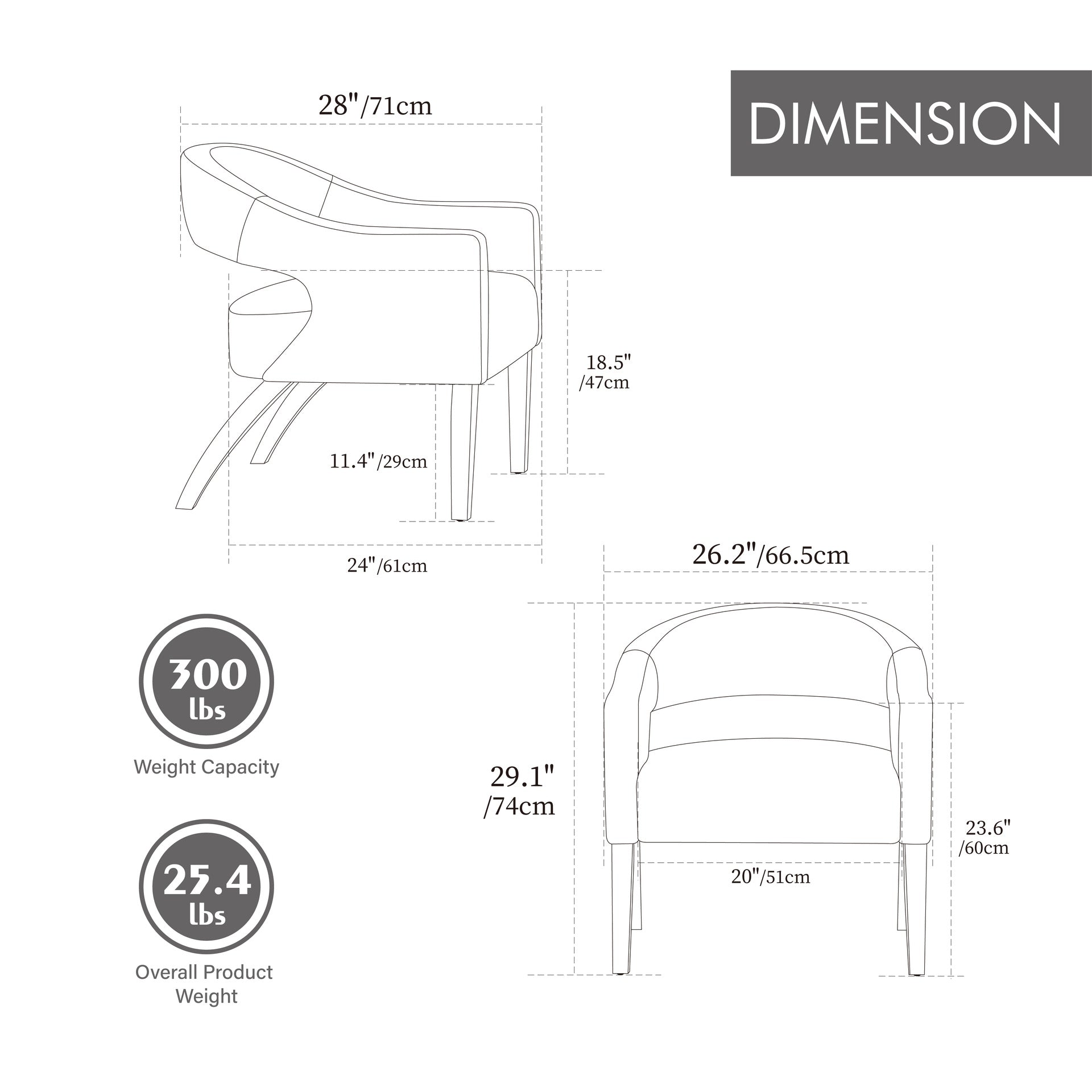 Modern PU Open Back Dining Chair Set of 4, Barrel Accent Armchair with Weathered Rubberwood Legs, Hollow-Out Club Kitchen Chair for Living Room Bedroom Restaurant Cafes Dining Room Reception, Gray