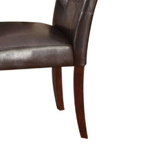 Britney Espresso Synthetic Leather & Walnut Finish Side Chair (Set of 2)