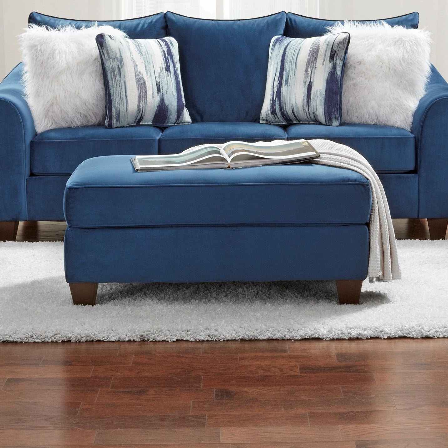 Camero Fabric Cocktail Ottoman