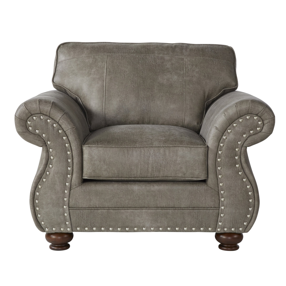 Leinster Faux Leather Upholstered Nailhead Chair