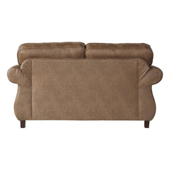 Leinster Faux Leather Sofa and Loveseat with Antique Bronze Nailheads