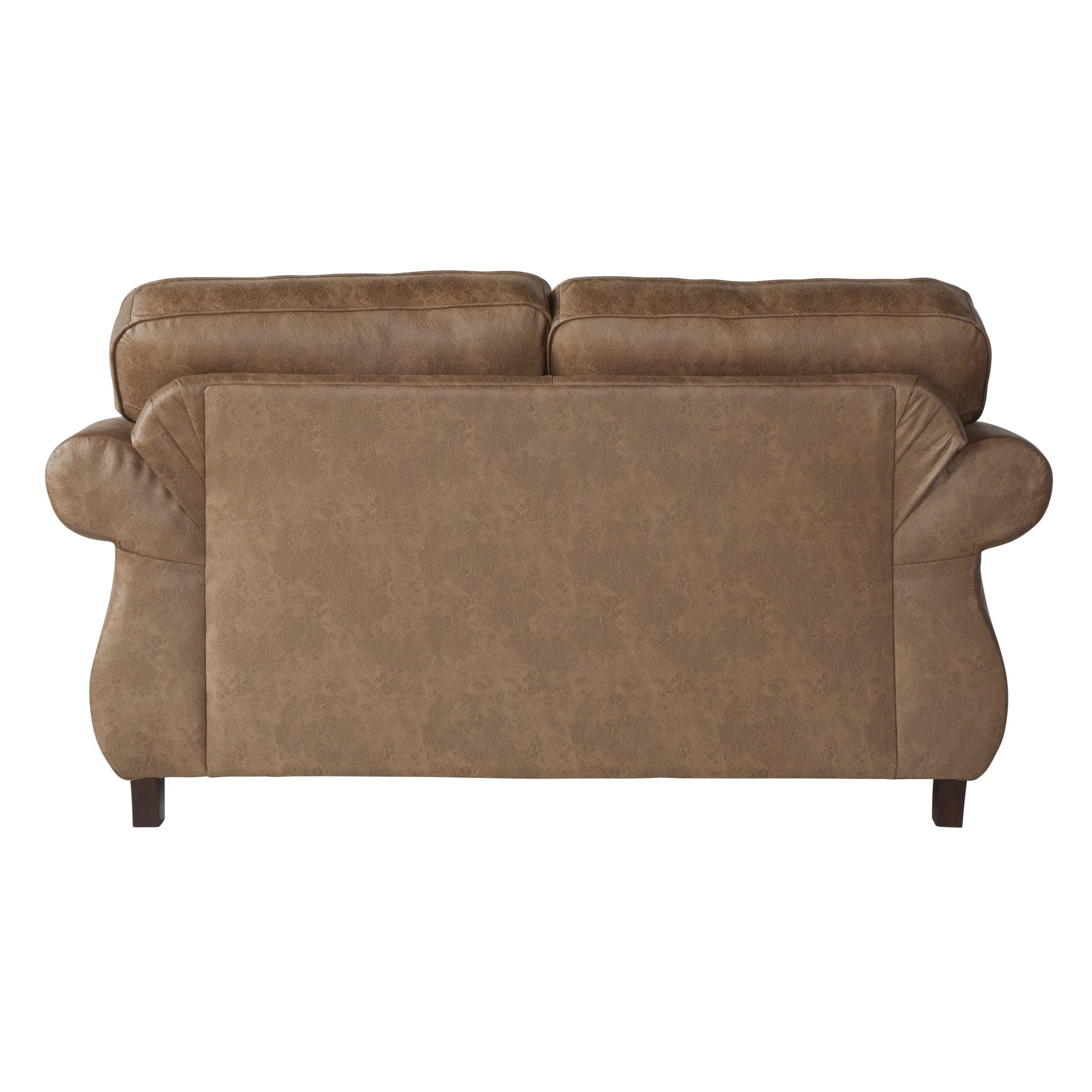 Leinster Fabric Loveseat with Antique Bronze Nailheads in Jetson Ginger