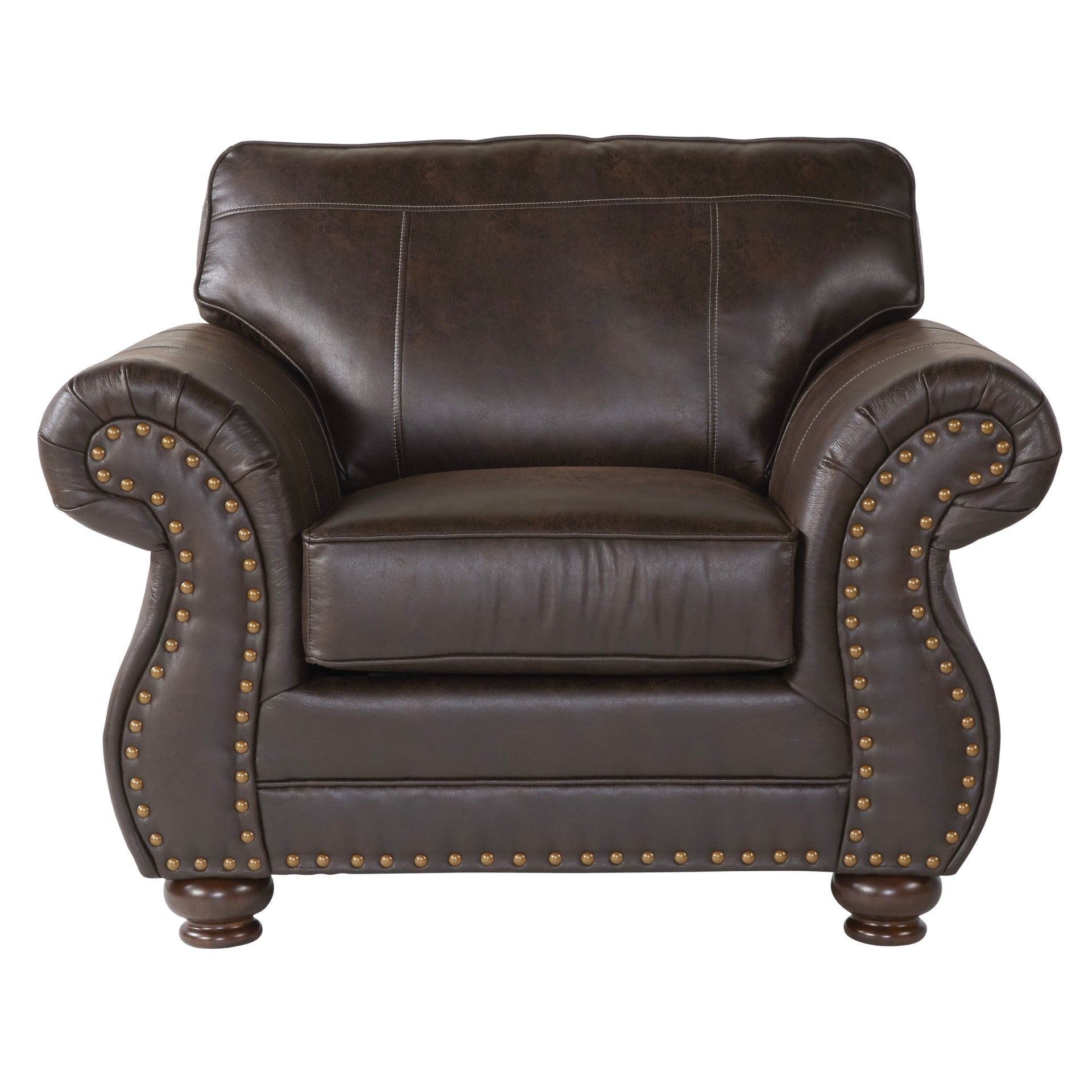 Leinster Faux Leather Upholstered Nailhead Chair