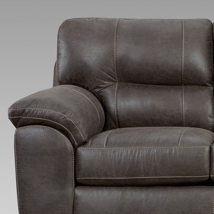 Tirana Contemporary Fabric Pillow-top Arm Loveseat, Sequoia Ash