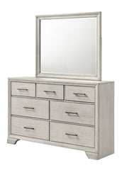 1pc Contemporary Style Storage Drawers Dresser Bedroom Solid Wood Wooden Furniture White Mist Finish