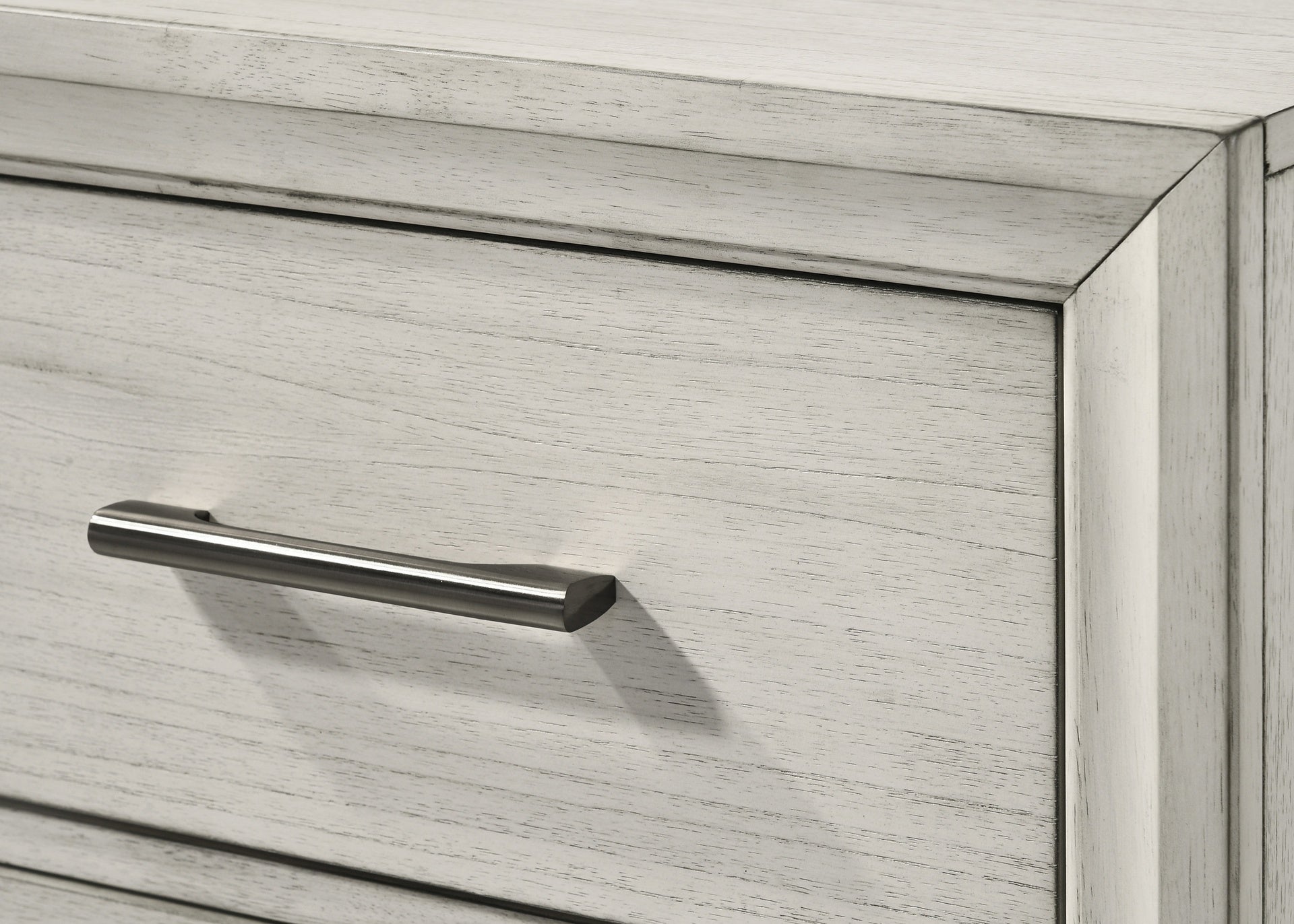 1pc Contemporary Style Storage Drawers Dresser Bedroom Solid Wood Wooden Furniture White Mist Finish