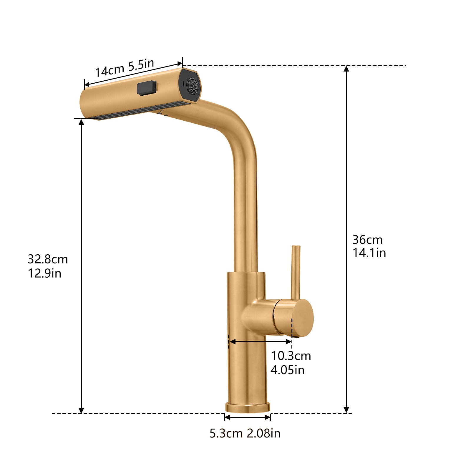 Kitchen Sink Faucet, Nickel Gold Kitchen Faucets with Pull out Sprayer, Bar Faucet Single Hole Faucet