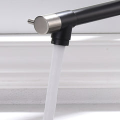 Commercial Kitchen Faucet Pull Down Sprayer Black and Nickel,Single Handle Kitchen Sink Faucet