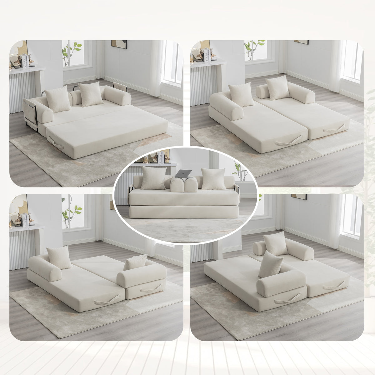 UNITED WE WIN Foldable and compressible sofa, featuring a sturdy metal frame, It allows you to freely create a personalized leisure area. A combination of modern metal and fabric for Small Spaces