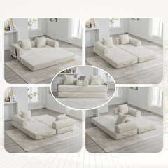 UNITED WE WIN Foldable and compressible sofa, featuring a sturdy metal frame, It allows you to freely create a personalized leisure area. A combination of modern metal and fabric for Small Spaces