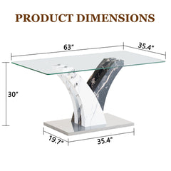 Modern dining table, tempered glass countertop, and artistic MDF legs are perfect for hosting dinners, conferences, home, and office decorations.