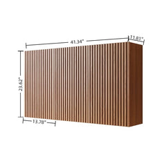 MITCH 41" Bathroom Wall Mounted Cabinet, Composed of 3 Cabinets with Doors, Can be Used in Combination or Individually, Suitable for Bathroom, Living Room, and Laundry, Brown Oak Woodgrain Color