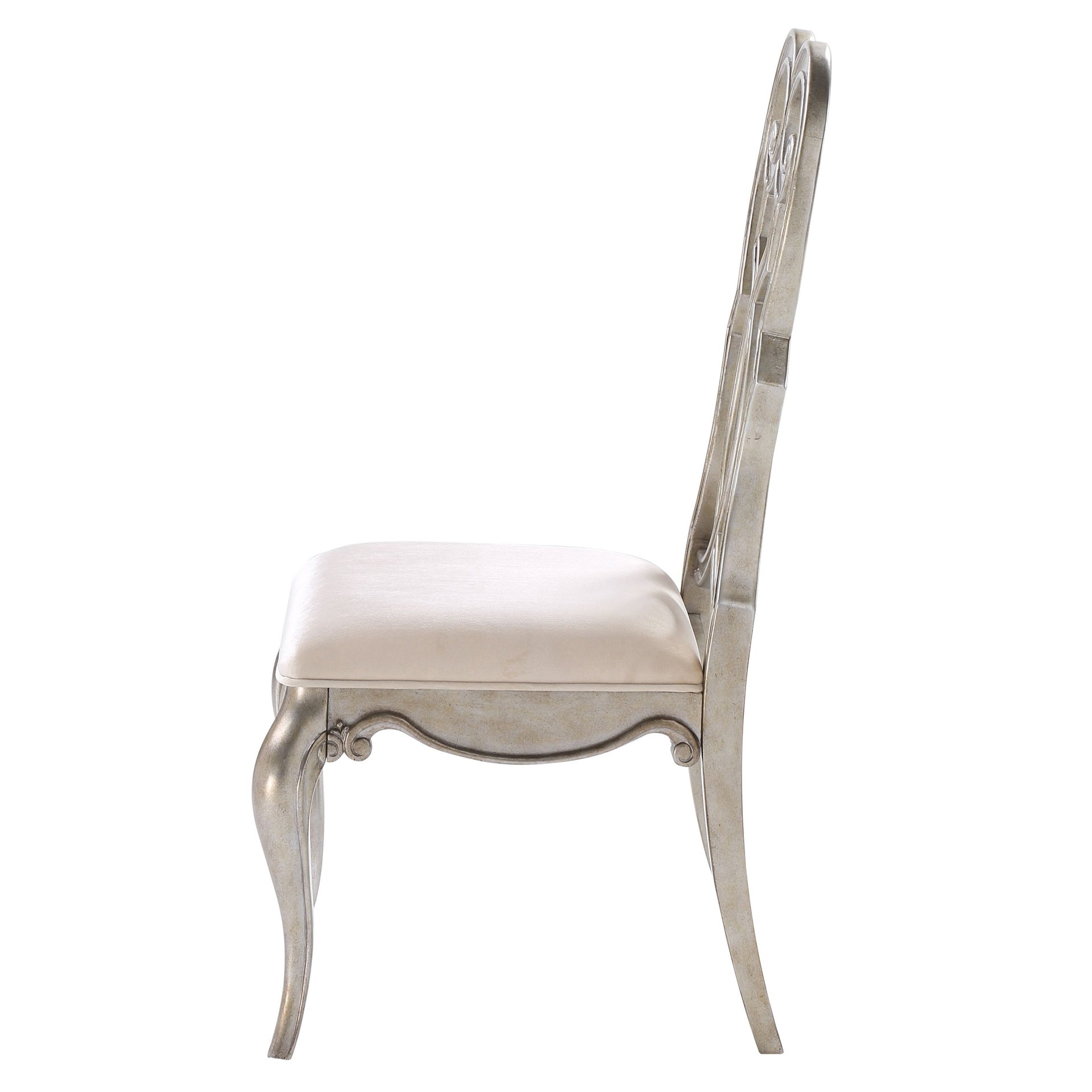 Ivory and Antique Champagne Side Chairs (Set of 2)