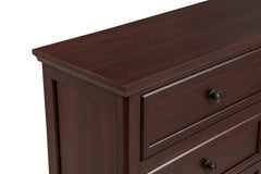 Contemporary 1pc Dresser Rich Cherry Finish Six Drawer Storage Wooden Bedroom Furniture