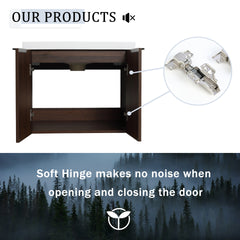 36 Inch Soft Close Doors Bathroom Vanity With Sink, A Small Storage Shelves, 24" and 12" Combination Cabinet,(KD-Packing)