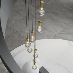 7 Light Dining Room Pendant Light, Large Chandelier Adjustable Hanging Line, Living Room Pendant Light, Foyer Chandelier, Stairwell Pendant Lights, Bedroom