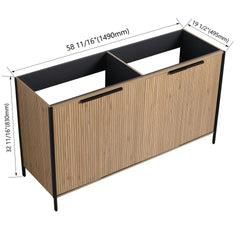 60" Freestanding Bathroom Vanity  (KD-Packing)-Excluding Sink