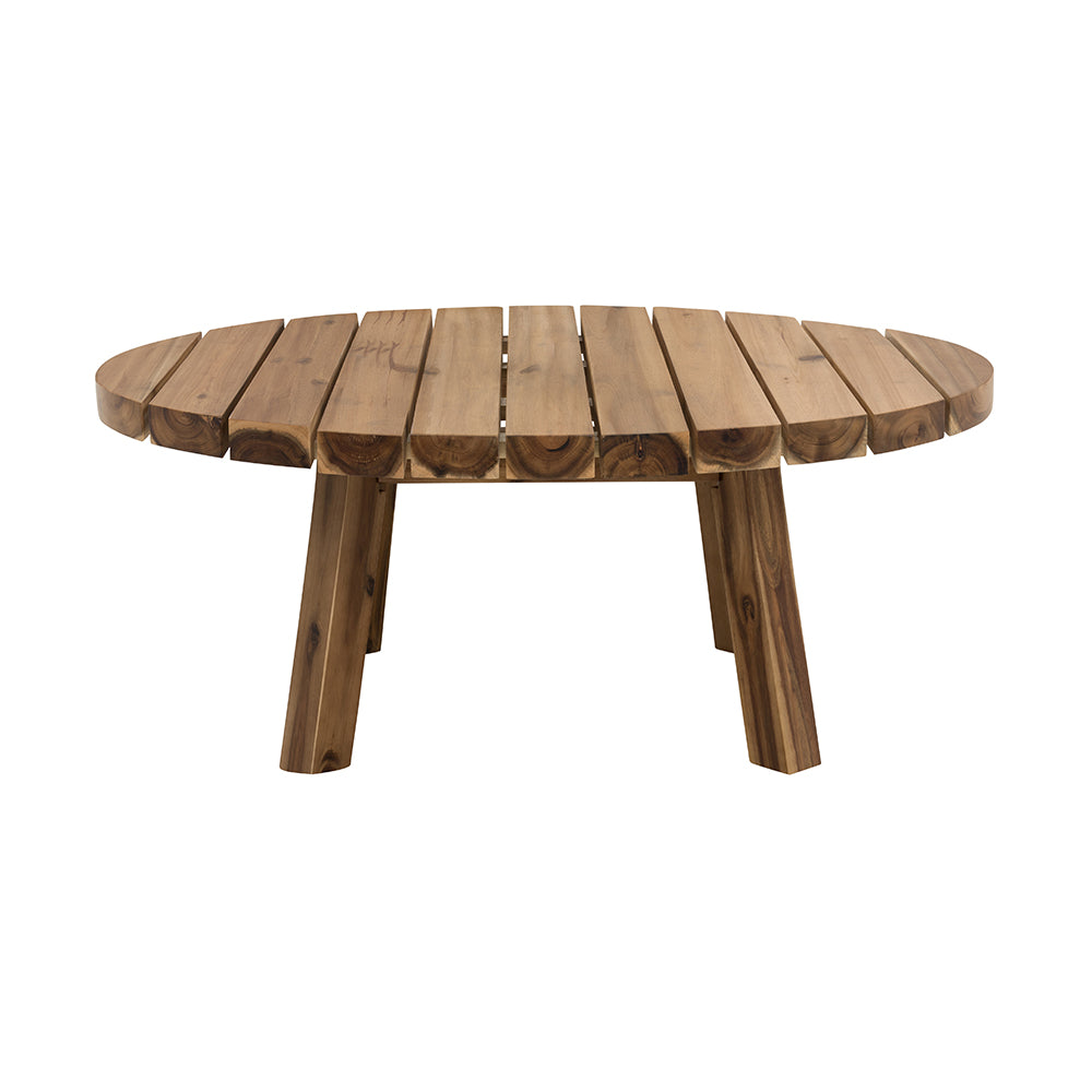 D35.6x14.6" Coffee Table, Durable Solid Acacia Wood