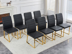 8-Pack - Heavy-duty chairs set: 2.1" thick cushion, iron frame, perfect for home or office. Classic colors, great value