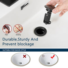 Sink Faucet With Deck Plate Waterfall ORB with Pop Up Drain and Supply Lines Bathroom faucets for Sink 1 Hole One Handle Faucets Vanity Bath Mixer Tap