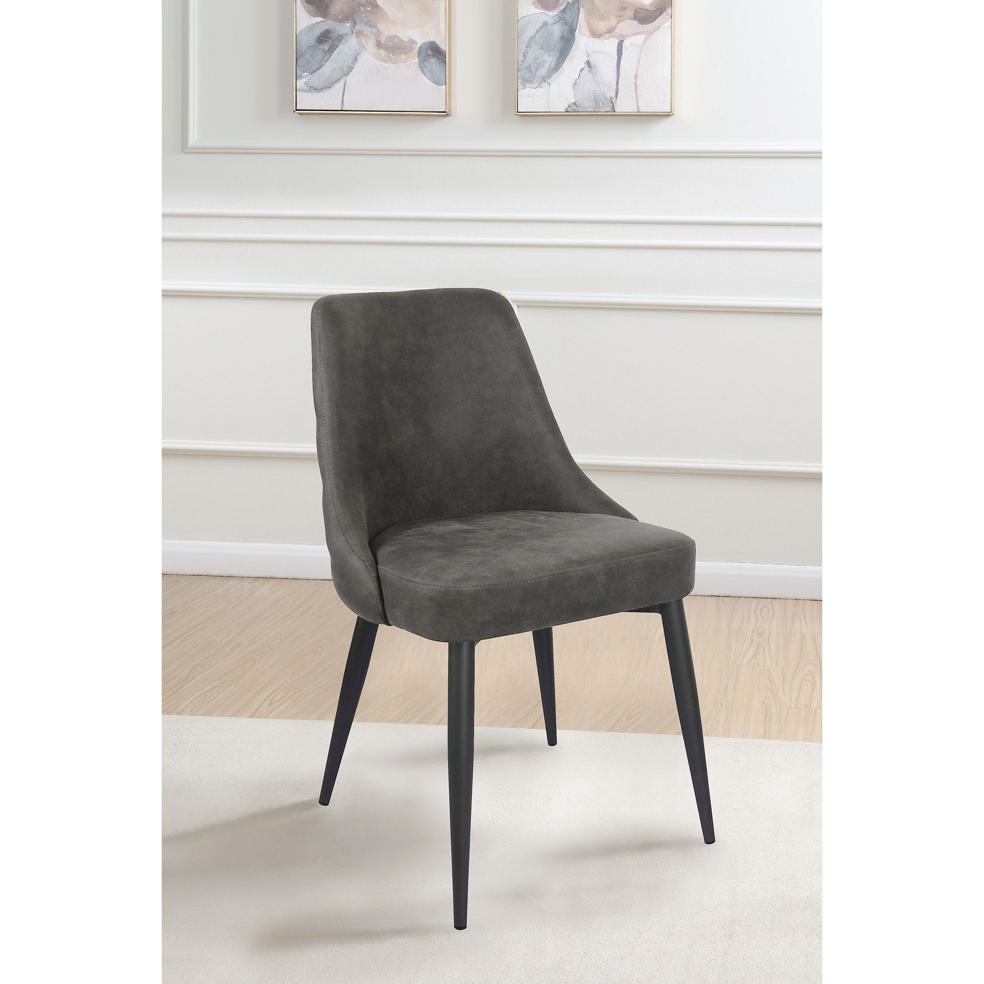 Light Grey Curved Back Side Chair (Set of 2)