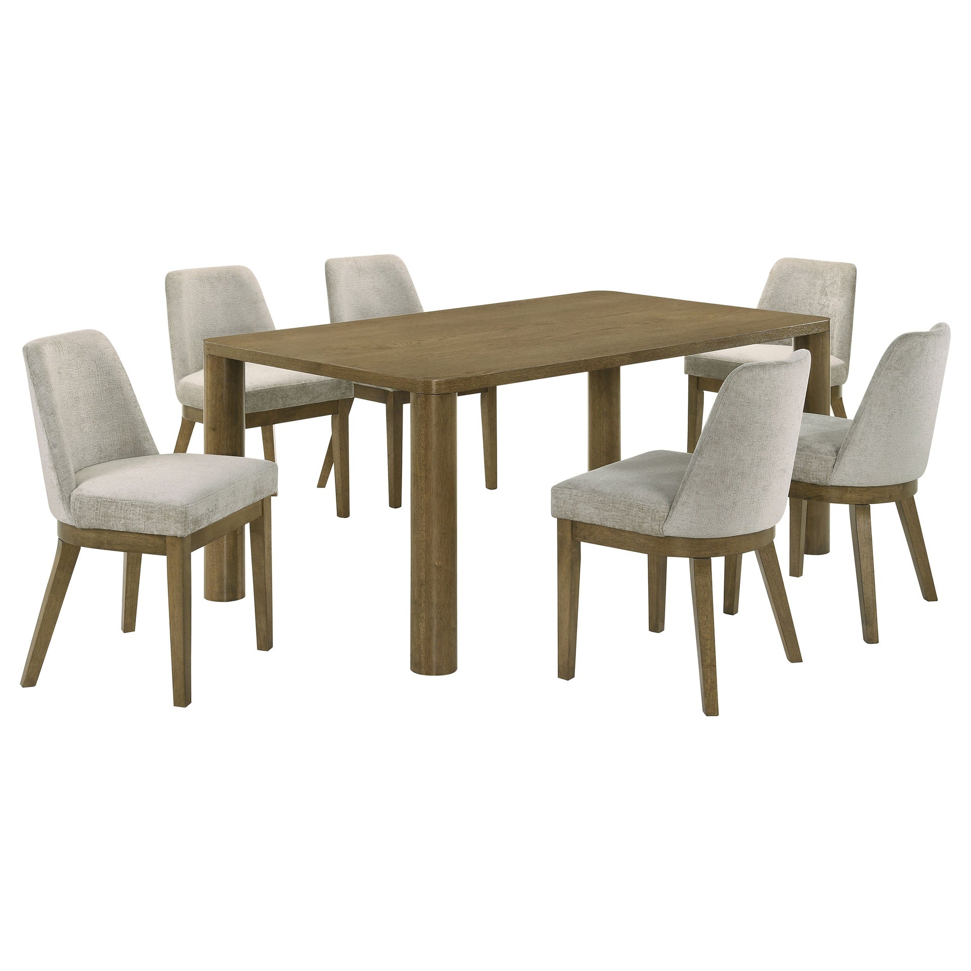 Bryant Brown Oak 7-piece Rectangular Dining Set
