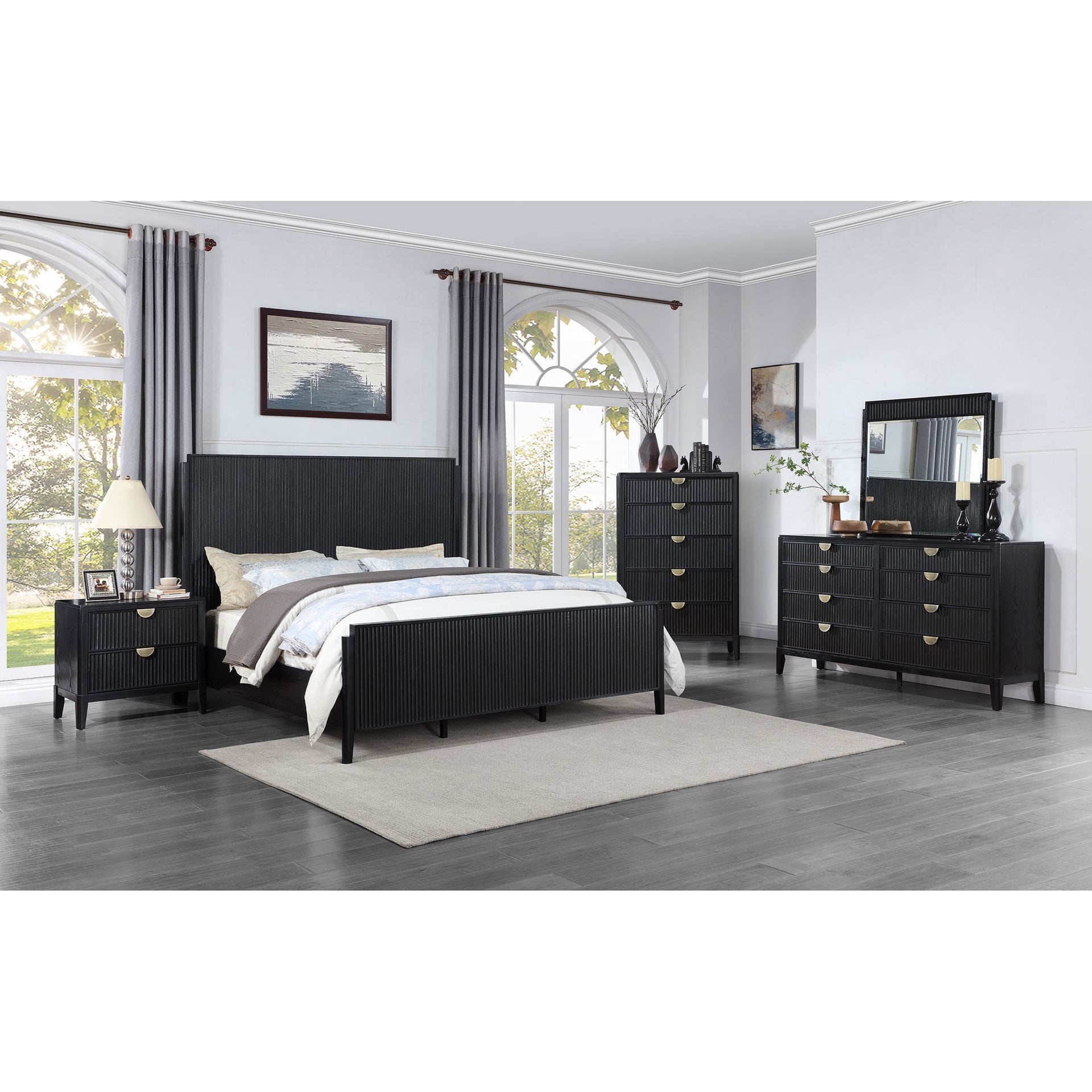 Ennis Black 5-piece Queen Bedroom Set