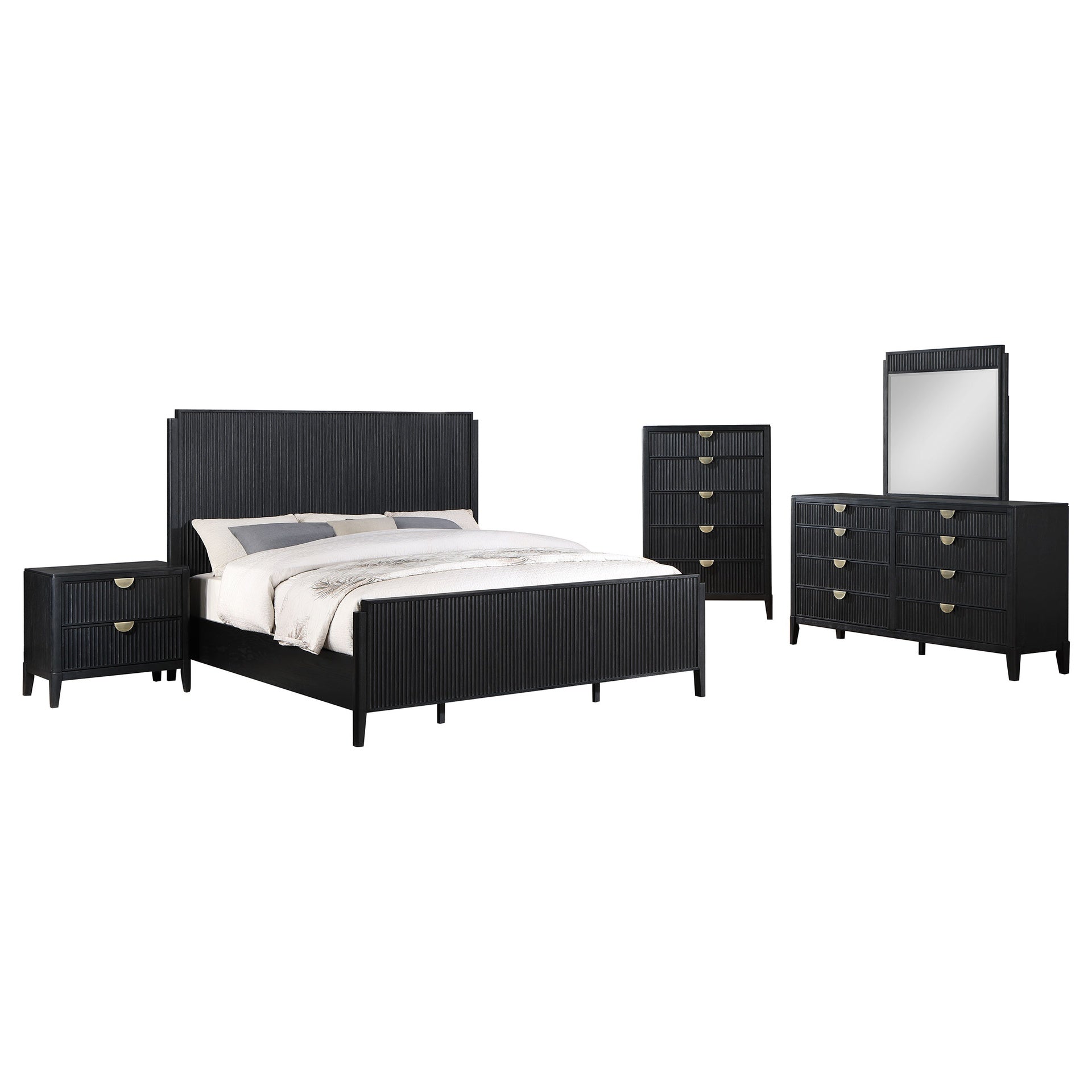 Ennis Black 5-piece Queen Bedroom Set