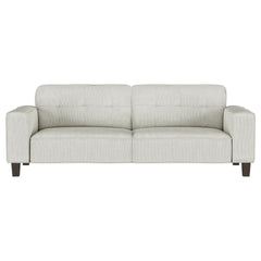 Evoke Greige Upholstered Tufted Sofa