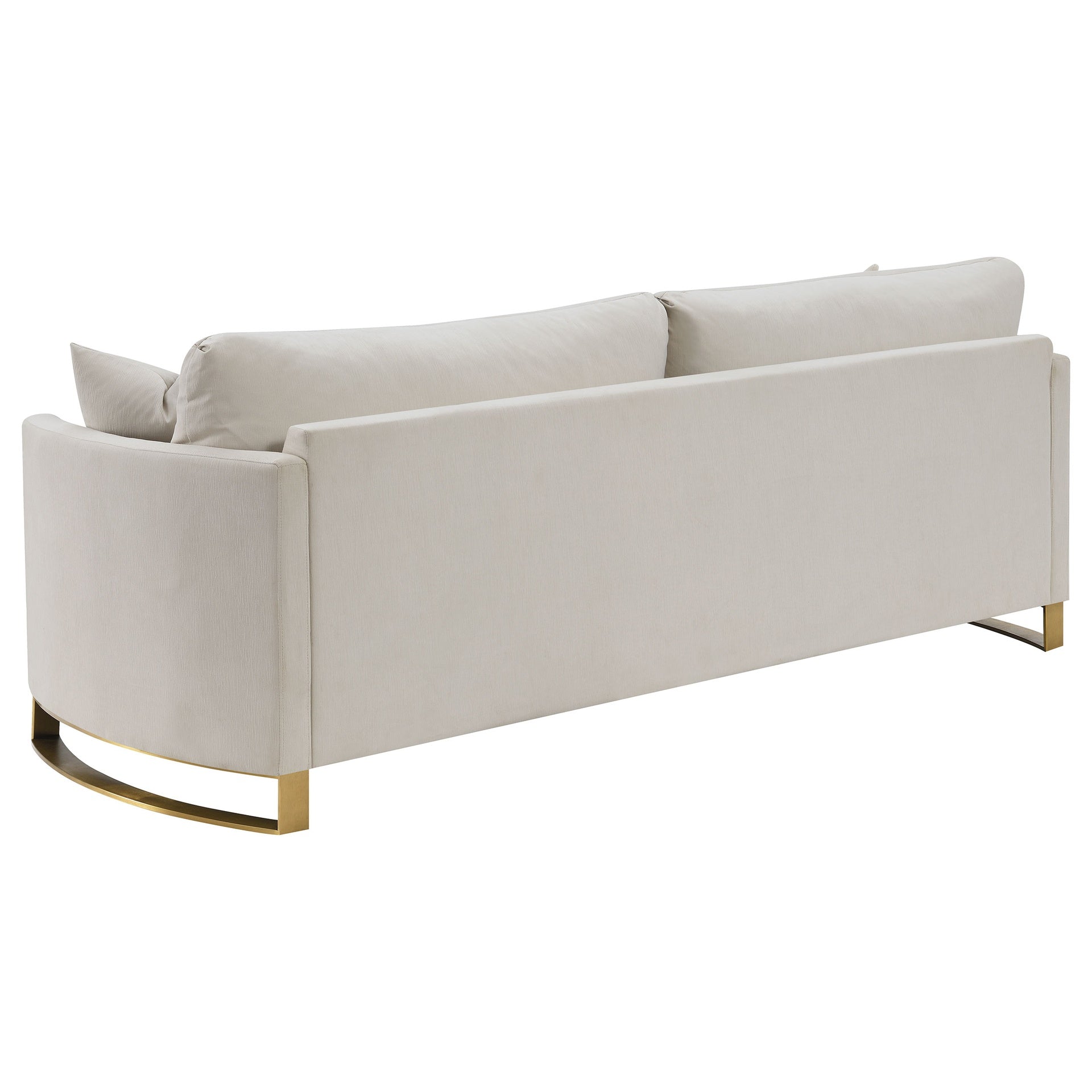 Ulrika Beige Velvet Loose Back 2-piece Living Room Set