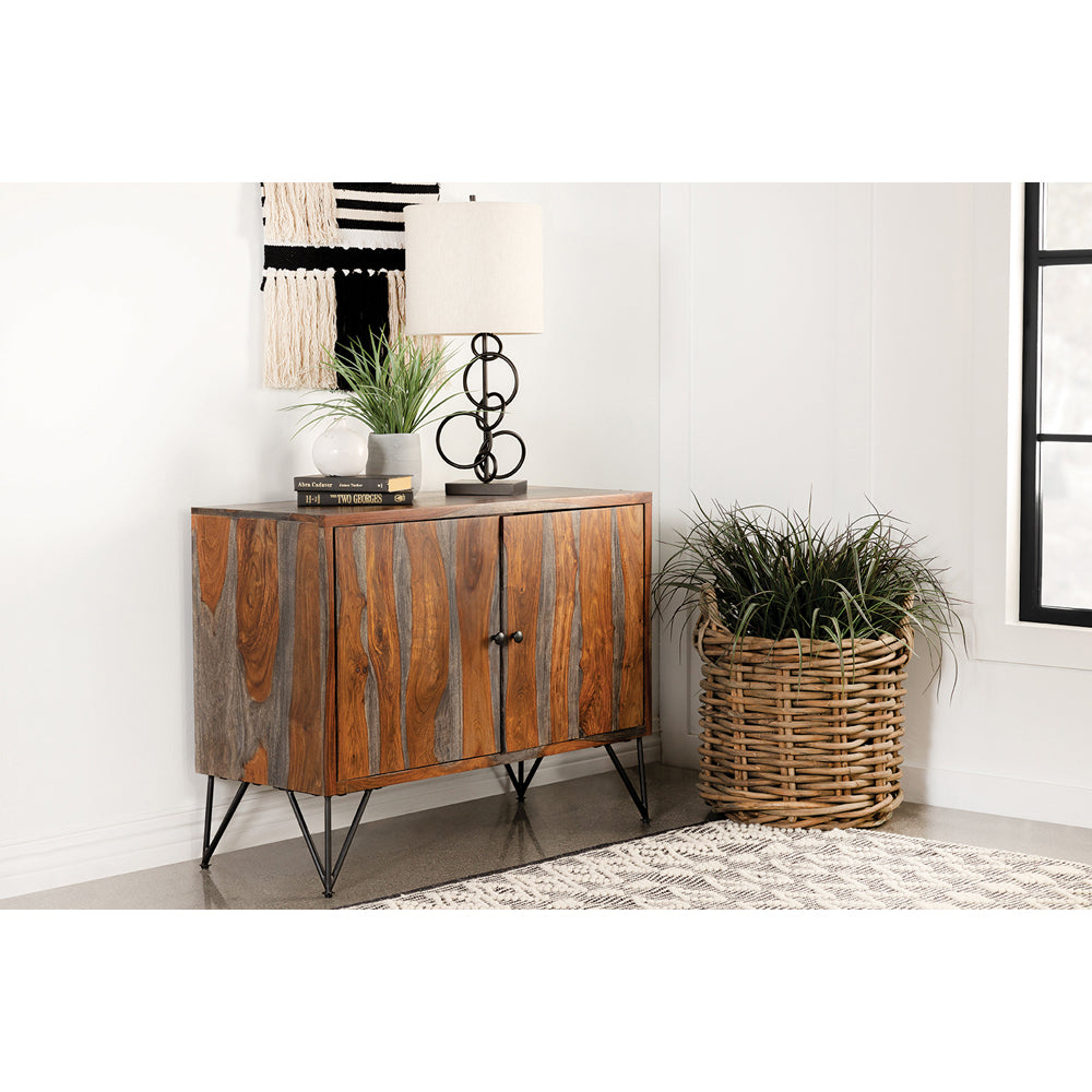 Komomo Grey 1-Adjustable Shelf Accent Cabinet