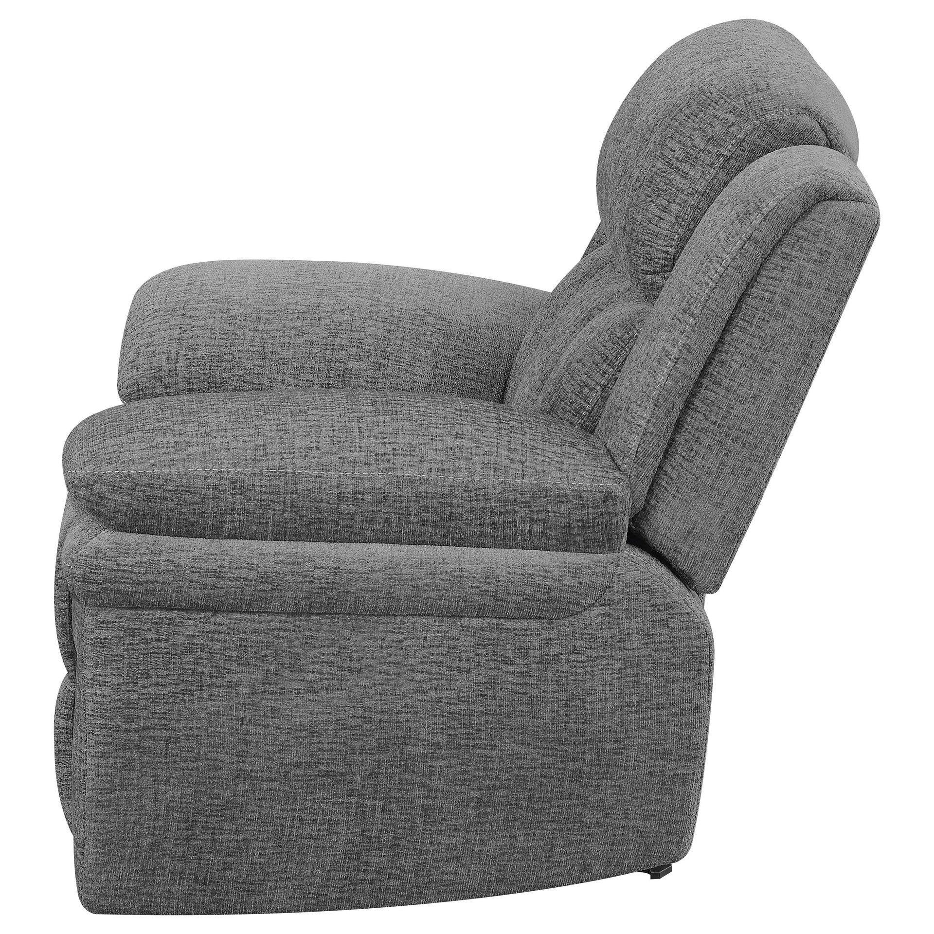 Pannen Charcoal Upholstered Glider Recliner