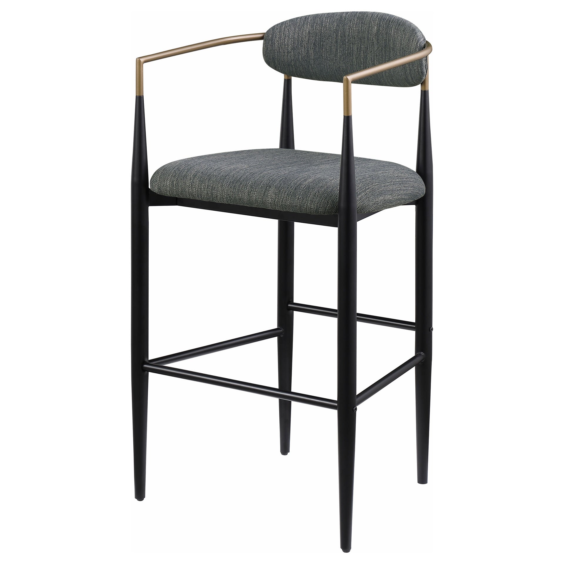 Renfroe Dark Grey Fabric Upholstered Bar Chair (Set of 2)