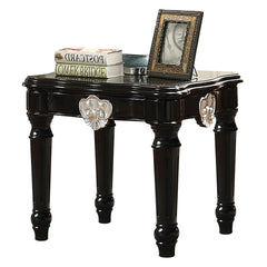 Black End Table with Turned Legs