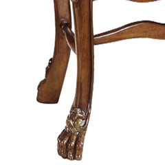 Beige and Cherry Oak Counter Height Chairs (Set of 2)